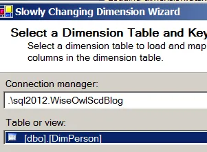 Choose the SCD table