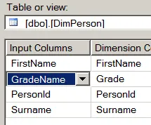 Choose an input column