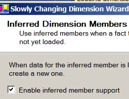 Inferred member tick box