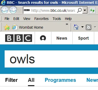 Searching BBC site