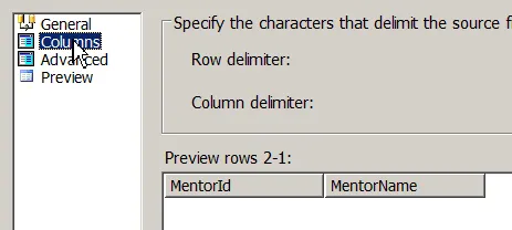 Columns in a flat file