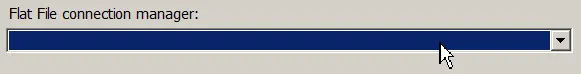 Flat file connection drop list