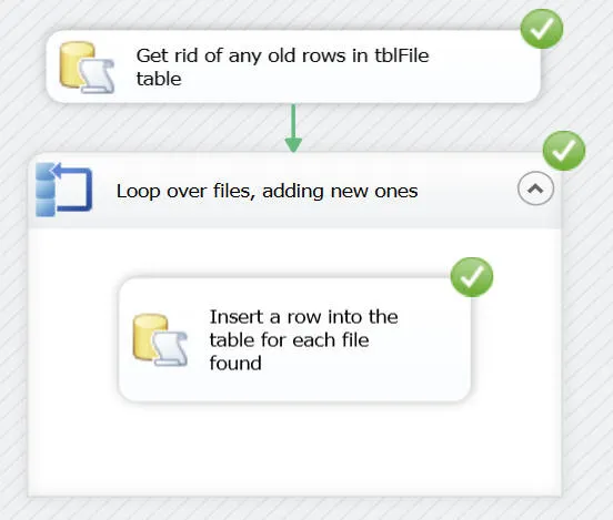 Package looping over files