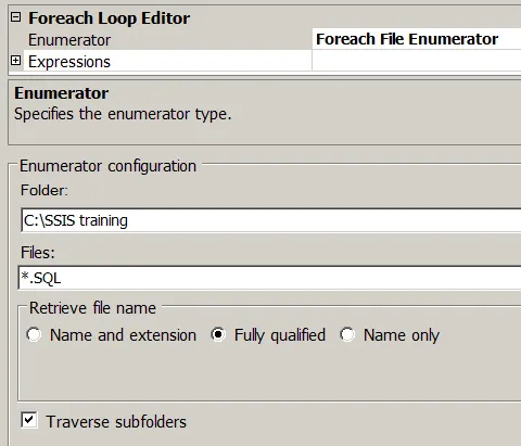 FOREACH file enumerator