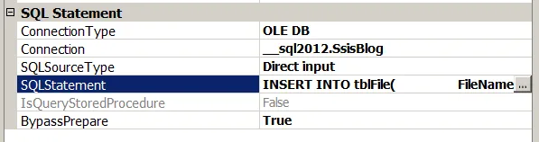 SQL statement to insert