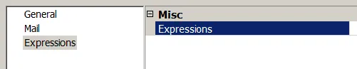 Go to the expressions tab