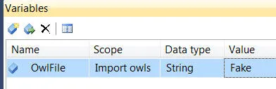 Fake owls variable