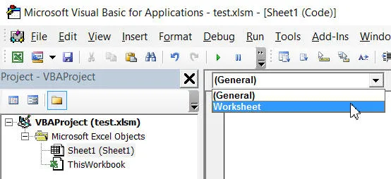 Worksheet object