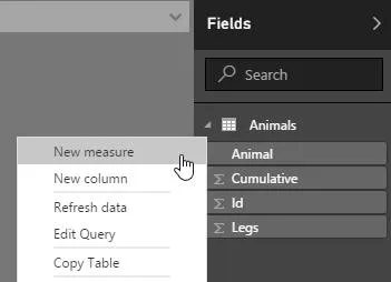 Creating a measure