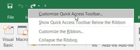 Customising toolbar