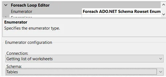 Choose Excel tables