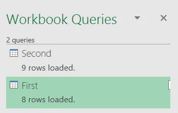 Two queries loaded