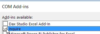 Inquire add-in
