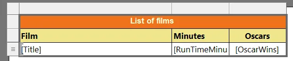 Select the table