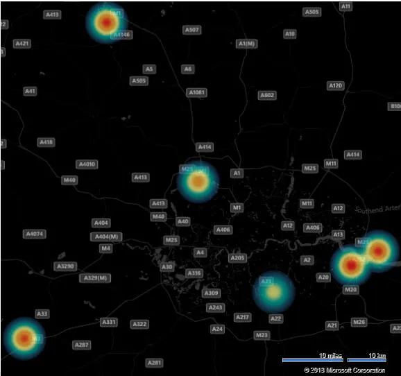 Heat map Power BI Desktop