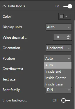 Data labels missing option