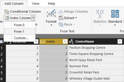 Index column aggregating Power Bi Desktop