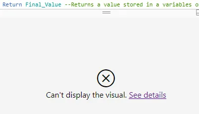 Dax variables debugging