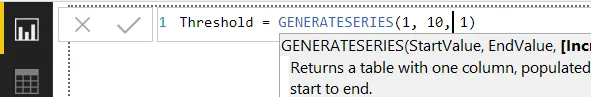 Generate series function