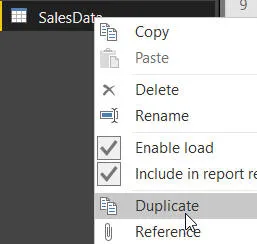 Sales data duplicate