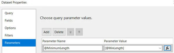 Mapping stored procedure parameter