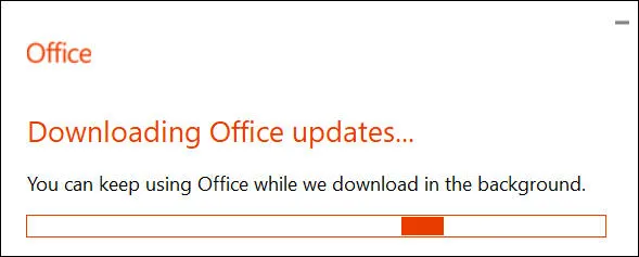 Downloading Office updates