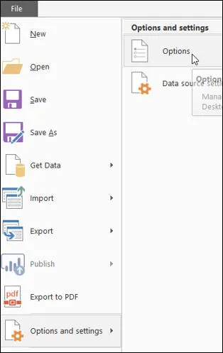 Power BI options