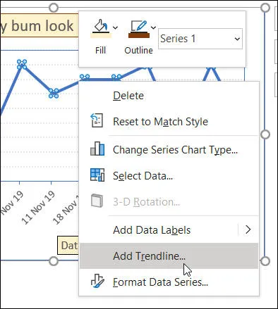 Adding a trend line