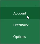 File / Account menu