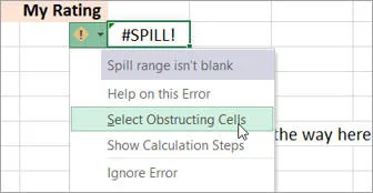 Select obstructing cells