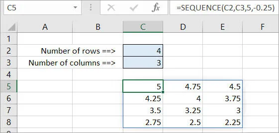 Descending numbers