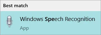 Windows Speech Recognition