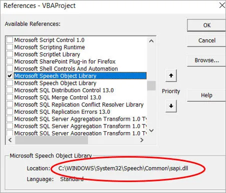 Speech recognition library