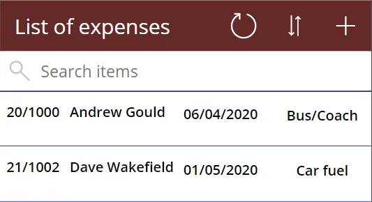 Power Apps Wise Owl Expenses