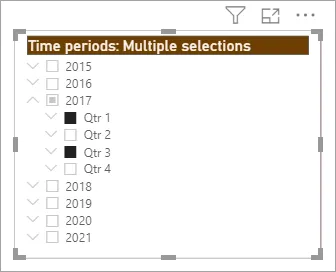 Customised slicer header