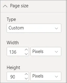 Page size dimensions