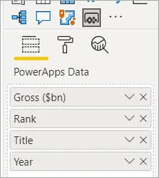 The data fields