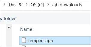 Open the MSAPP file