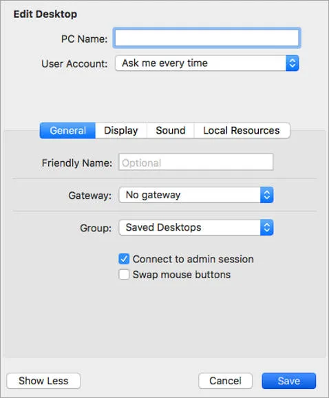 Remote Desktop details