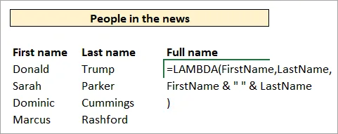 Lambda formula