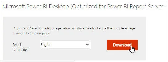 Downloading Power BI for RS