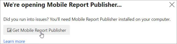 Get mobile report publisher