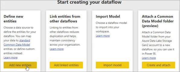 Adding a dataflow