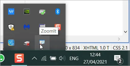 ZoomIt on system tray