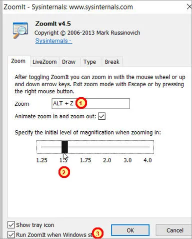 Changing default configuration