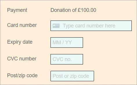 Basic payment form