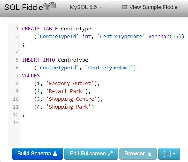 Building a schema