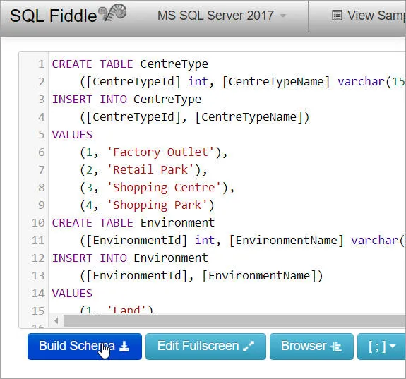 Generating schema