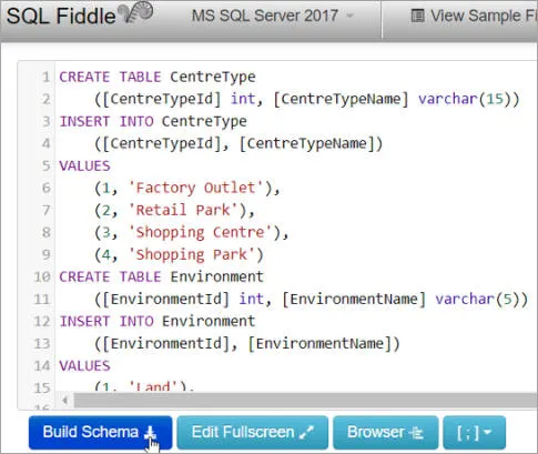 Building a schema