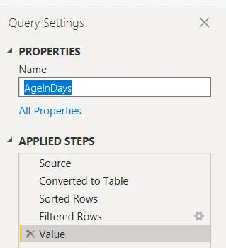 Renaming query